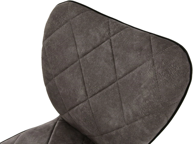 Стул Риоха, мягкий, милано 12, нитро блэк, велюр, каркас белый