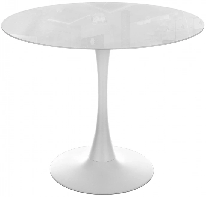 Кухонный стол Tulip, 90x90x74, стекло, super white glass