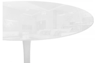 Кухонный стол Tulip, 90x90x74, стекло, super white glass