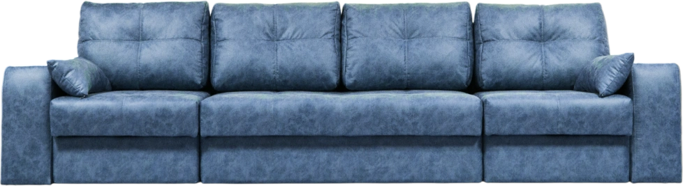 Диван прямой Остин 3, ткань Buffalo ocean, декор Рамух белый