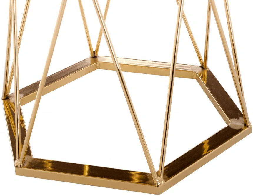 Журнальный столик Melan, 60х70, белый / золотой