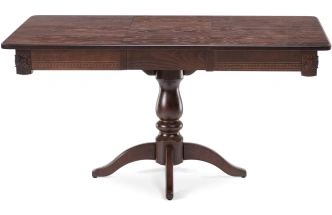 Кухонный обеденный раздвижной стол Матис, 110(150)х90х76, орех темный