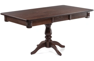 Кухонный обеденный раздвижной стол Матис, 110(150)х90х76, орех темный