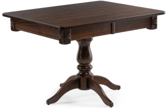 Кухонный обеденный раздвижной стол Матис, 110(150)х90х76, орех темный