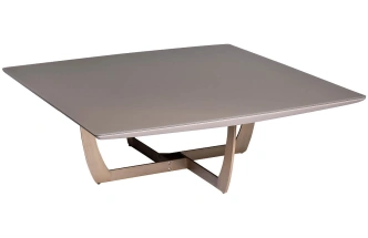 Журнальный стол Space, 120x120x40, МДФ, стекло, серый / бронза