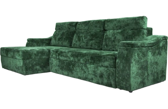 Диван угловой Бруно, ткань Crush 13, нить белая, угол левый