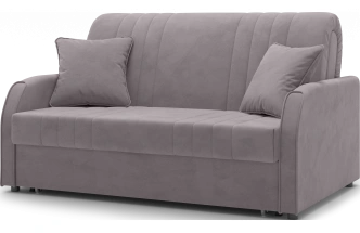 Диван прямой Турин 140, модель 053, Velutto 08 (серый)