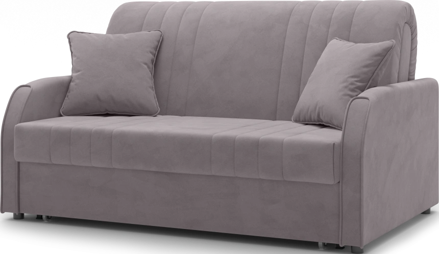 Диван прямой Турин 140, модель 053, Velutto 08 (серый)