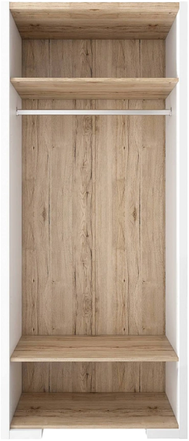 Шкаф распашной Венето, двустворчатый, Дуб санремо / Белый