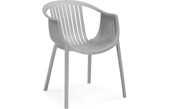 Стул-кресло Боркас, с подлокотниками, пластик серый