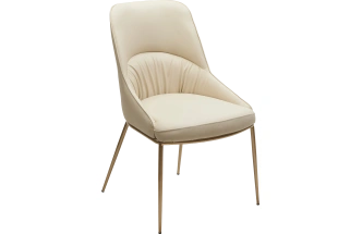Стул Abriola, мягкий, Milk Ti-02, PU, шампань каркас