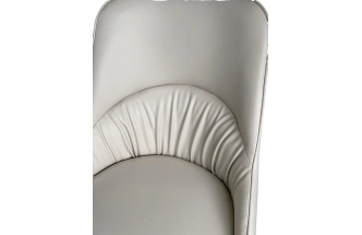 Стул Abriola, мягкий, Milk Ti-02, PU, шампань каркас