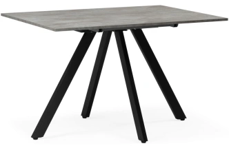 Кухонный стол раздвижной Keon 116, цемент / черный