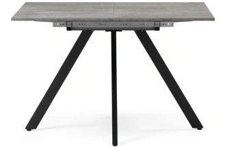 Кухонный стол раздвижной Keon 116, цемент / черный