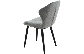 Стул Вилла, мягкий, лама 04, велюр, каркас черный