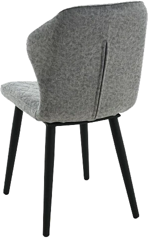 Стул Вилла, мягкий, лама 04, велюр, каркас черный