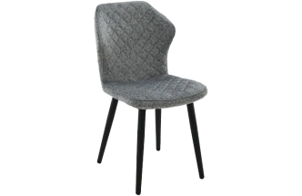 Стул Вилла, мягкий, лама 04, велюр, каркас черный