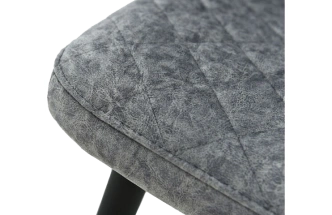 Стул Вилла, мягкий, лама 04, велюр, каркас черный