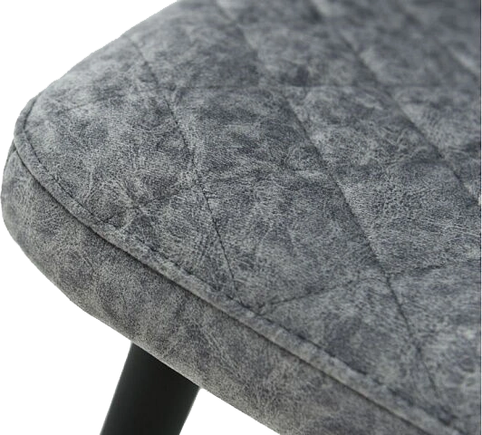 Стул Вилла, мягкий, лама 04, велюр, каркас черный