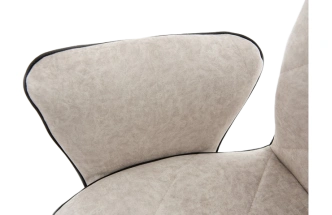 Стул Риоха, мягкий с подлокотниками, лама 01, велюр, каркас хром