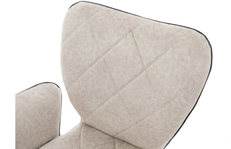 Стул Риоха, мягкий с подлокотниками, лама 01, велюр, каркас хром