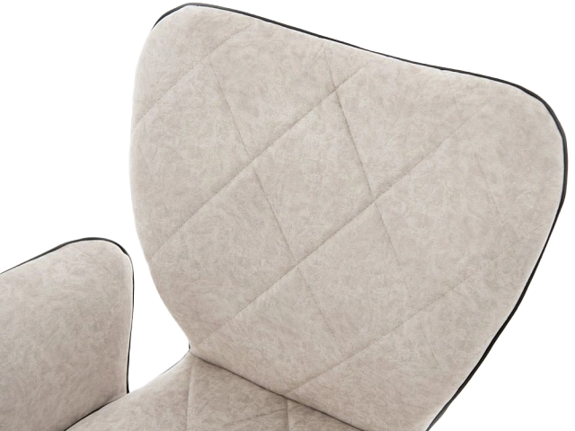 Стул Риоха, мягкий с подлокотниками, лама 01, велюр, каркас хром