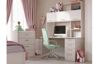 Гарнитур для молодёжной комнаты Элана, композиция 2, бодега белая