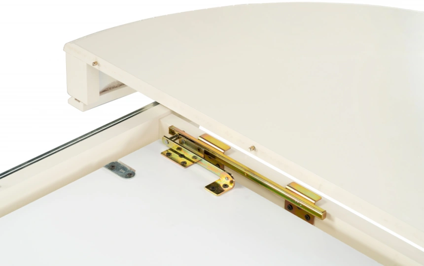 Кухонный обеденный раздвижной стол Альфред, 110(160)х110х80, крем