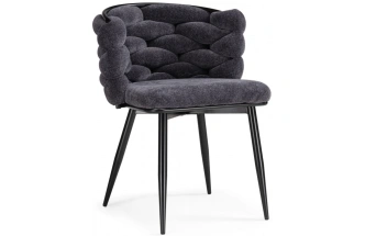 Стул Rendi, дизайнерский, мягкий, gray-blue / black