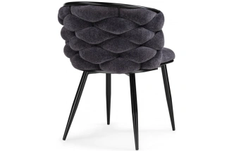 Стул Rendi, дизайнерский, мягкий, gray-blue / black