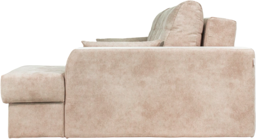 Диван угловой Остин, Правый, Tornado latte, Рамух белый 