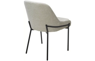 Стул Gavi, мягкий, Garna-157 светло-бежевый, ткань, черный каркас