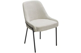 Стул Gavi, мягкий, Garna-157 светло-бежевый, ткань, черный каркас