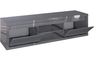 Тумба под ТВ Норден, с полками, Серый глянец