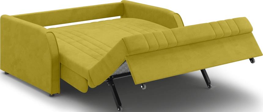 Диван прямой Турин 140, модель 053, Velutto 28 (горчичный)