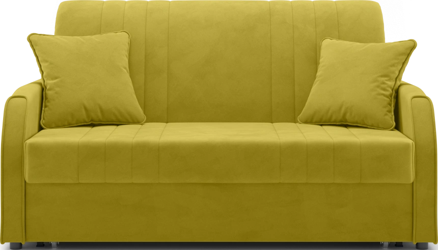 Диван прямой Турин 140, модель 053, Velutto 28 (горчичный)