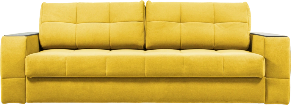 Диван прямой Сиэтл, ткань Lamb mustard, декор Структурный Кофе