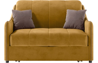 Диван прямой Дели 120, модель 032, Ultra Mustard / Ultra Stone (горчичный)