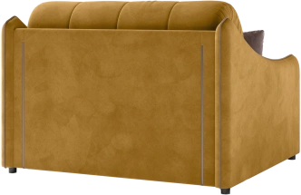 Диван прямой Дели 120, модель 032, Ultra Mustard / Ultra Stone (горчичный)