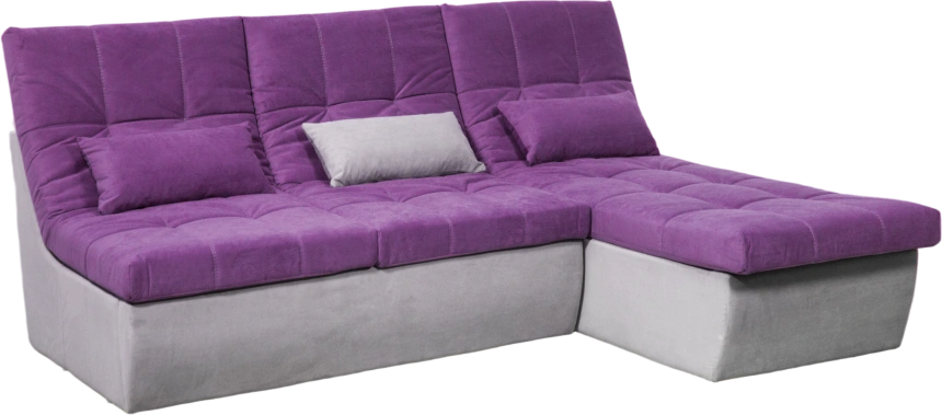 Диван прямой София 2, 228 на 170, ткань Tenerife italian plum, Tenerife silver