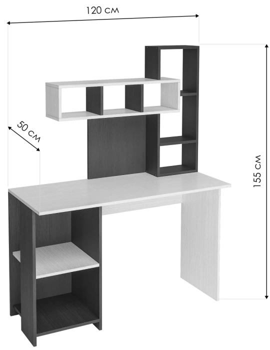 Письменный стол Эфес,  венге / дуб белфорд