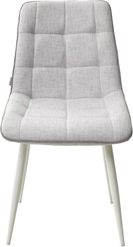 Стул Chic, мягкий, HE622-20, HE622-22 светло-серый, ткань, белый каркас