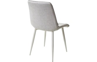 Стул Chic, мягкий, HE622-20, HE622-22 светло-серый, ткань, белый каркас