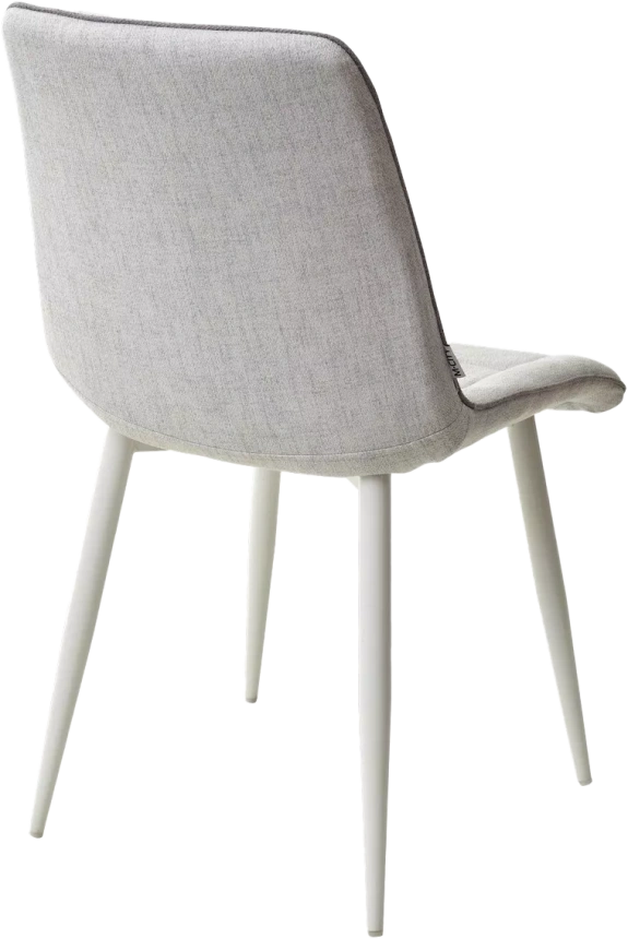 Стул Chic, мягкий, HE622-20, HE622-22 светло-серый, ткань, белый каркас