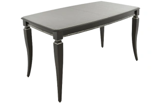 Кухонный стол Сибарит, 140, эмаль черная с серебром, каркас черный