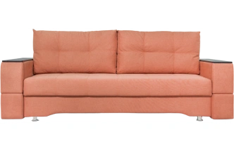 Диван прямой Атлант 2, ткань Форест 730 (персиковый), декор Венге