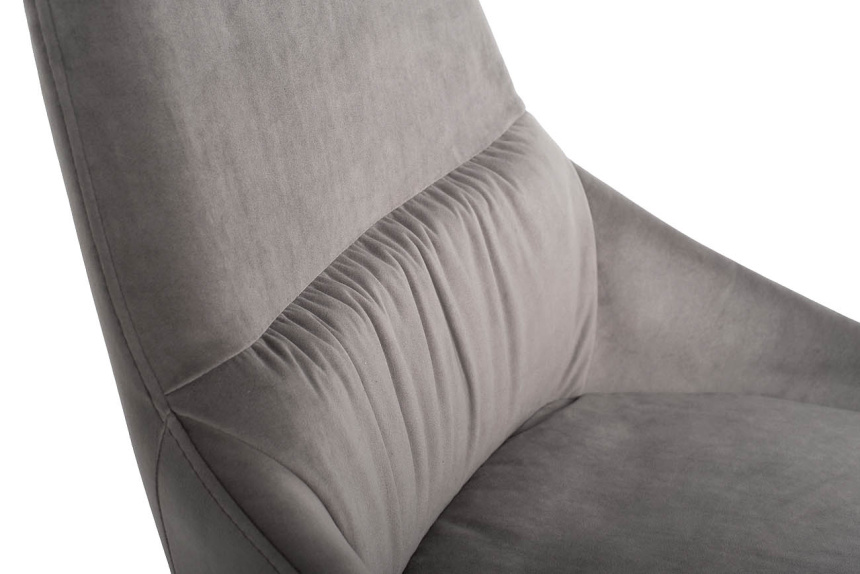 Стул 30C-1185 GRE, мягкий, велюр, серый 