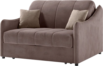 Диван прямой Дели 120, модель 032, Ultra Stone / Ultra Sand (коричневый)