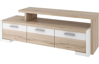Тумба под ТВ Венето, Дуб санремо / Белый