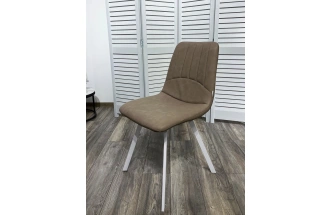 Стул Ashton, мягкий, RU-09 серо-бежевый винтаж, белый каркас